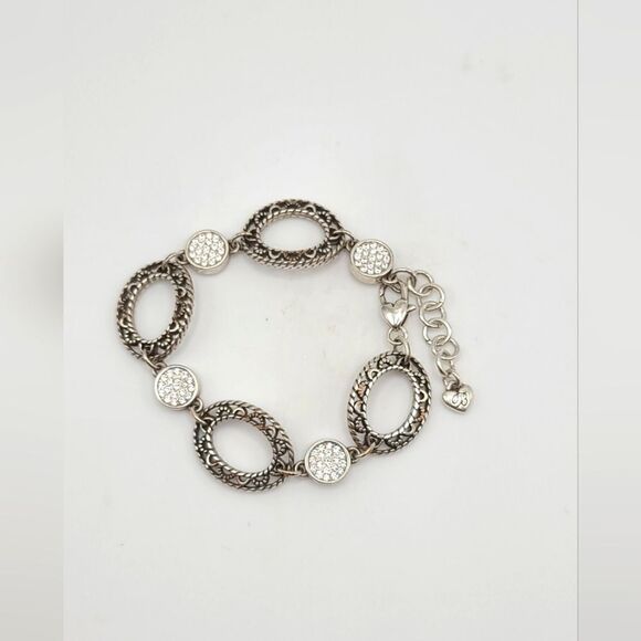 Brighton Bracelet, silvertone, rhinestones - Picture 4 of 8